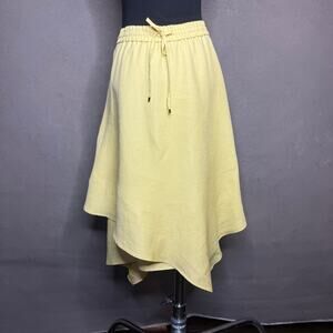 Lauren Ralph Lauren Yellow Asymmetrical Handkerchief Skirt XL